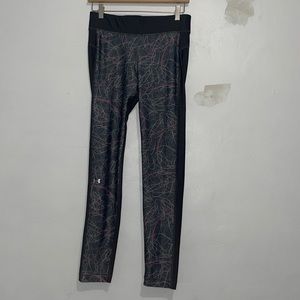 Size L Women’s Under Armour Silver and Pink Leggings